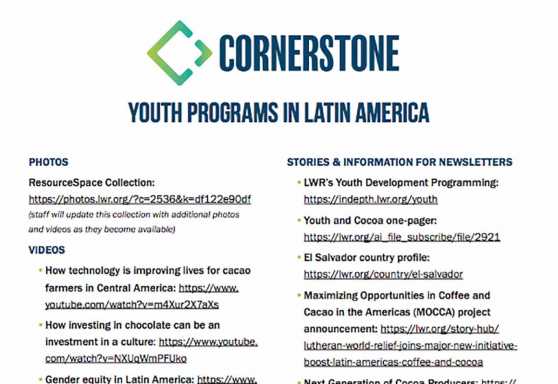 Cornerstone Youth Programs in Latin America 