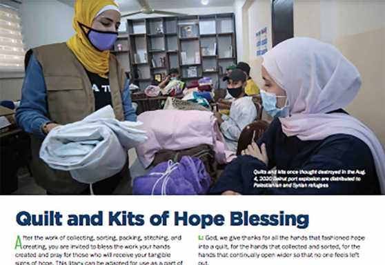 Quilt and Kits of Hope Blessing