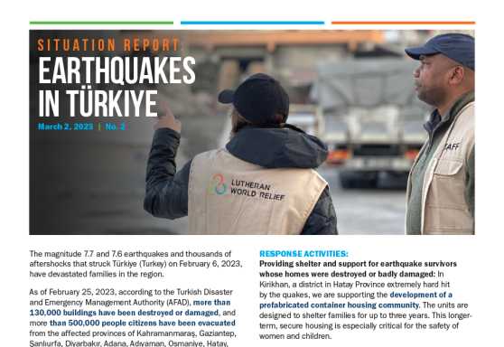 Situation Report No. 2: Earthquakes in Türkiye (Turkey)