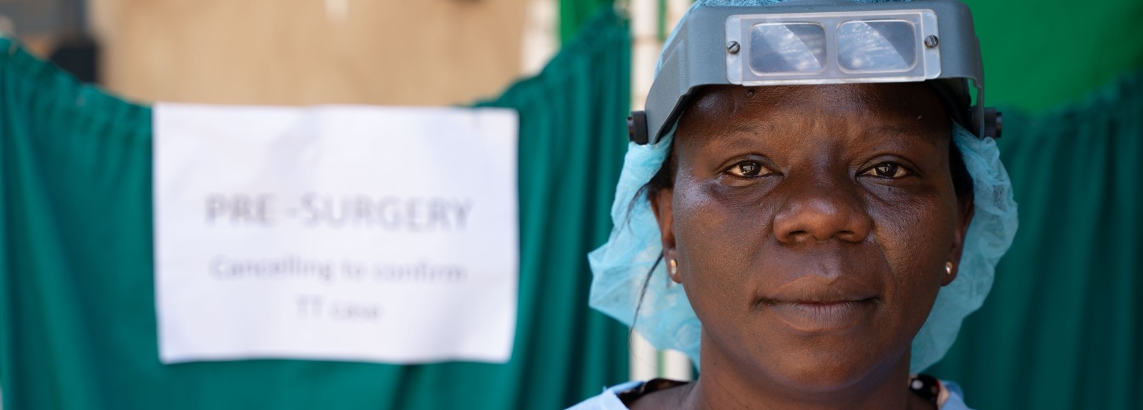 A Tanzanian nurse who performs trachoma surgeries