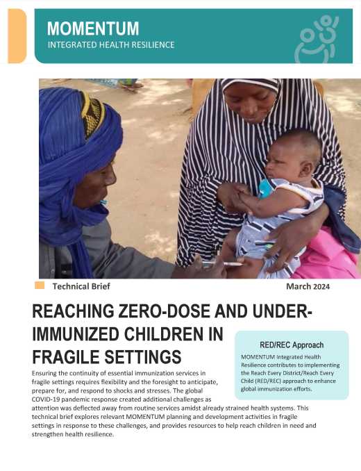 Reaching Zero-Dose and Under-Immunized Children in Fragile Settings
