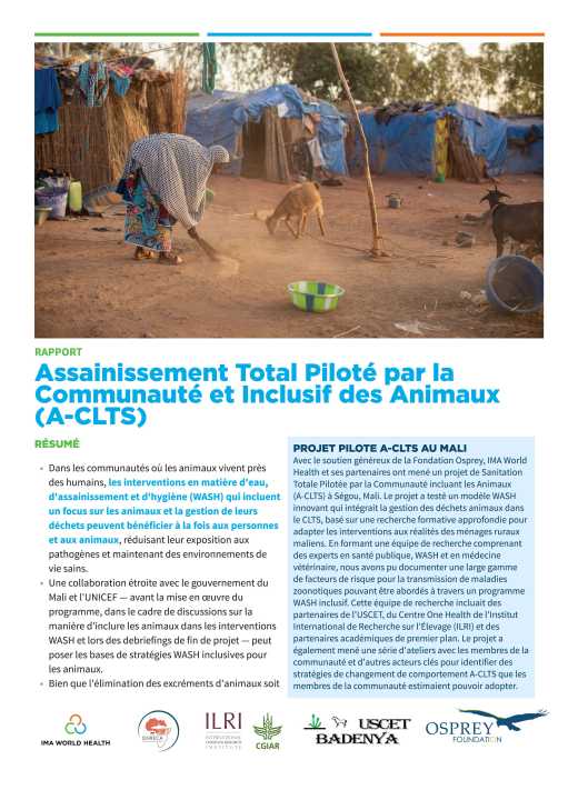 Assainissement Total Piloté par la Communauté et Inclusif des Animaux (A-CLTS)