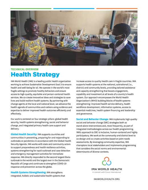 Health Strategy Technical Overview