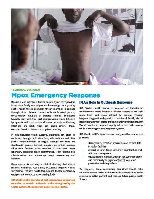 Mpox Emergency Response Technical Overview