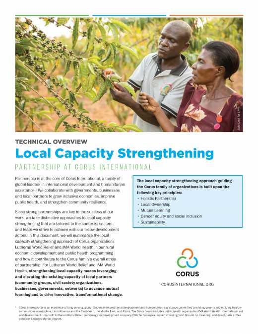Local Capacity Strengthening Technical Overview