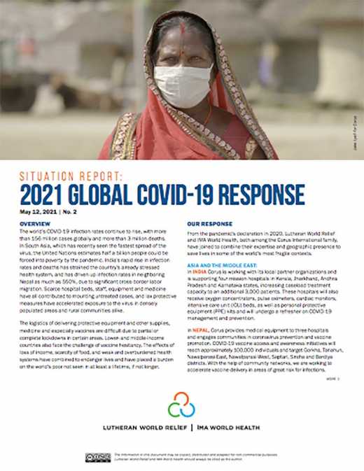 Situation Report 21 Global Covid 19 Response No 2 Ima World Health