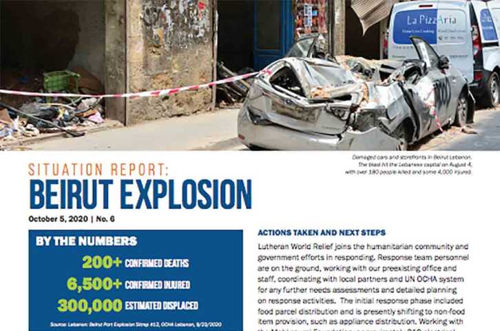 Beirut Explosion Situation Report No. 6