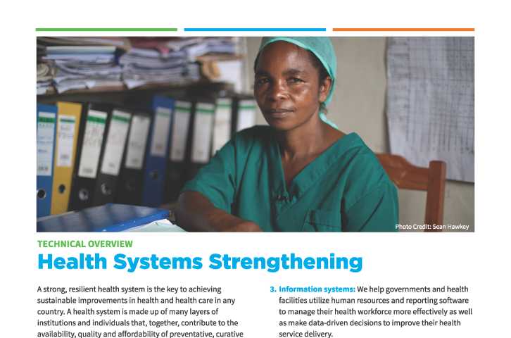 Health Systems Strengthening
