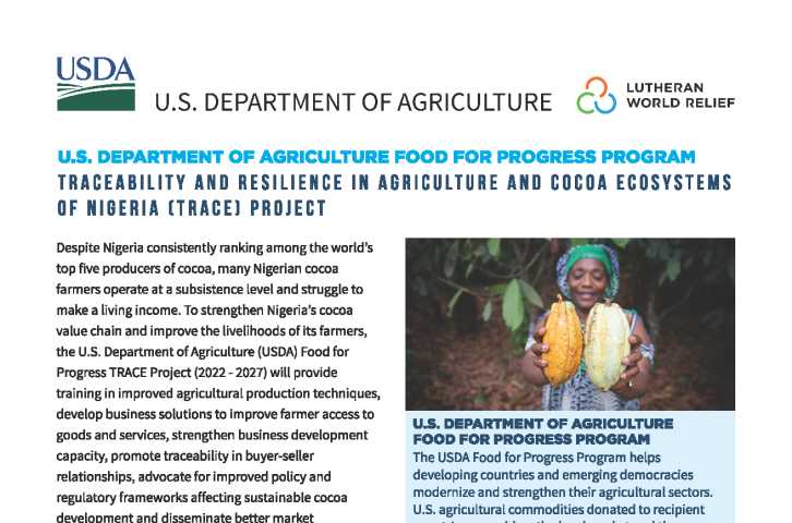 USDA Food for Progress TRACE Project Overview