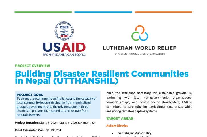 Building Disaster Resilient Communities in Nepal (UTTHANSHIL) 