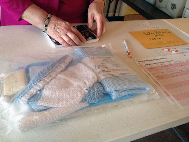 An example of a finished Safe Motherhood Kit (TM).