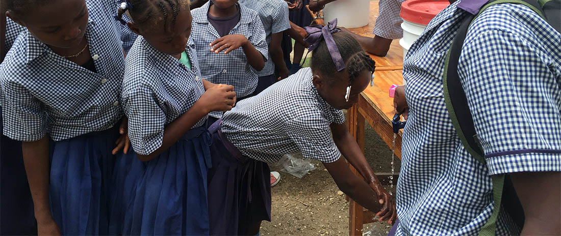 Hand washing celebration in Haiti