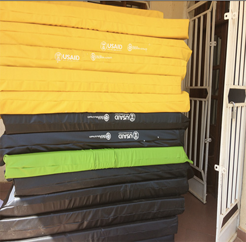 New mattresses delivered to clinics in Beni.
